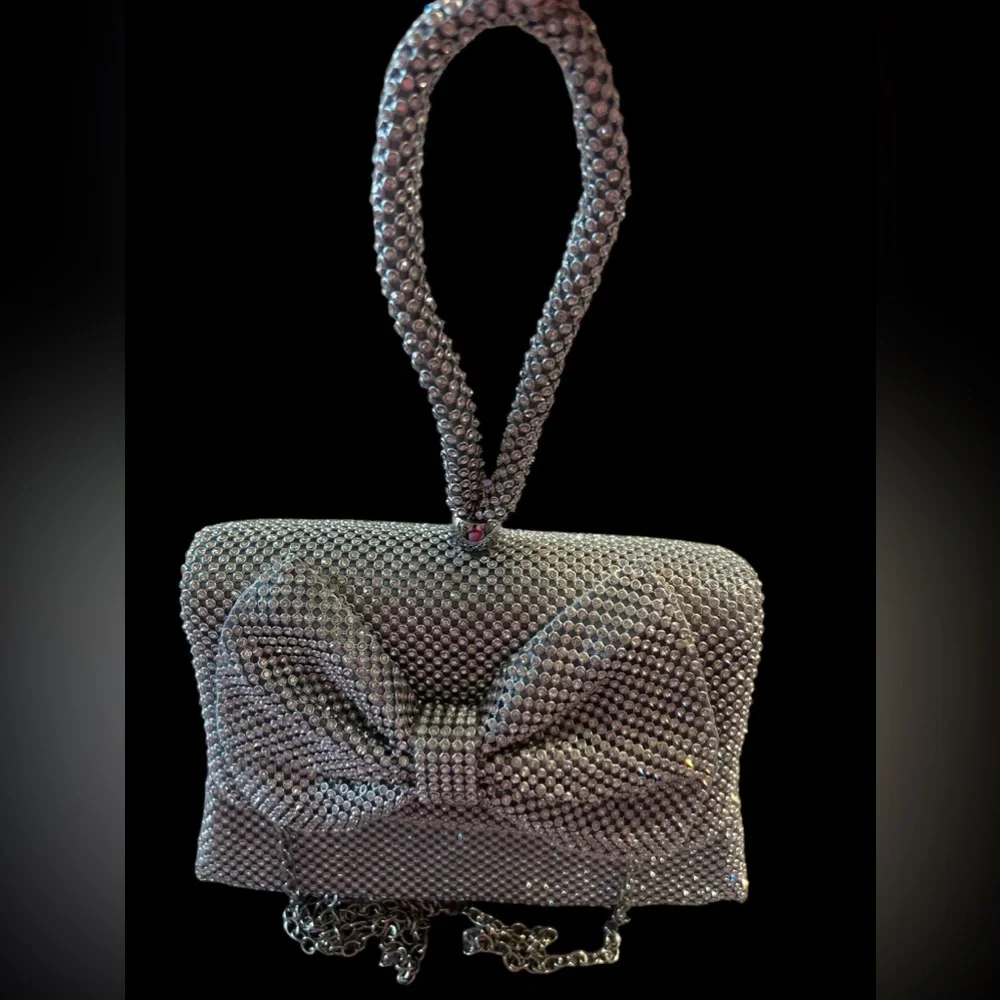 Silver Bag With a Removable Strap